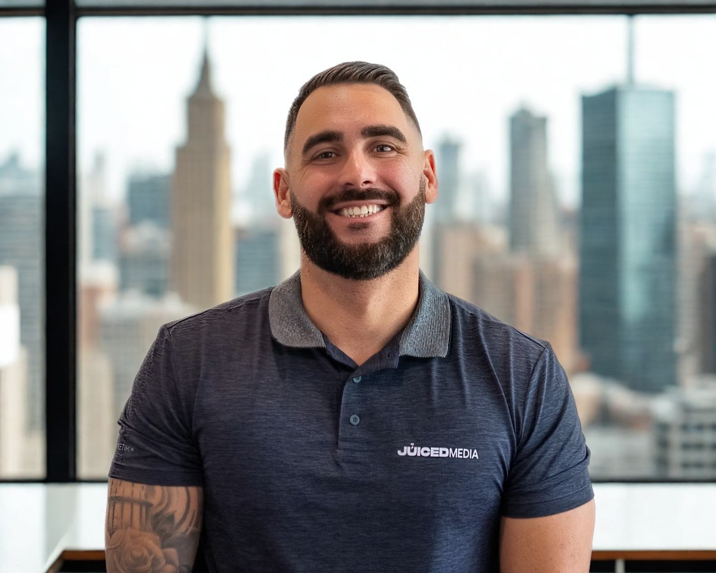 Ryan McKeel, founder of JUICED Media, in a JUICED Media polo